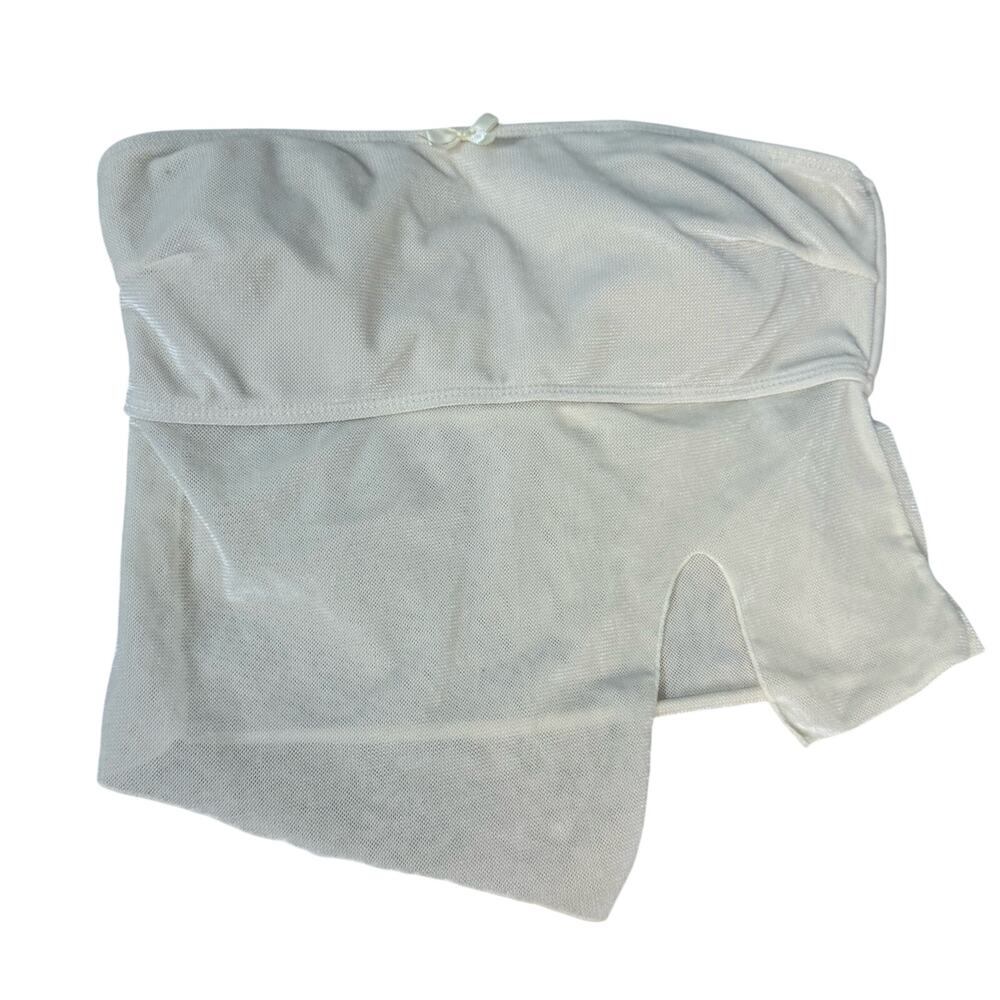 Zaful White Strapless Bandeau Tube Top Size Medium